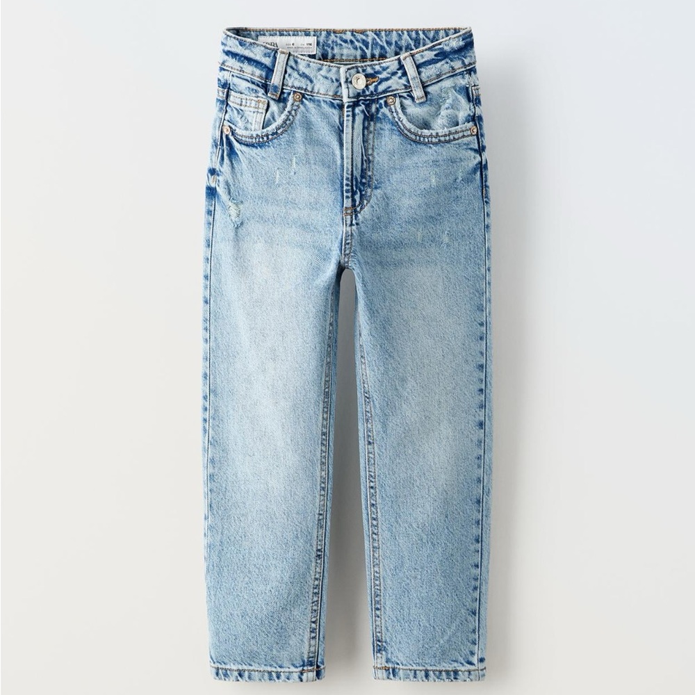 Zara kids mom fit jeans size 11–12, adjustable waistband